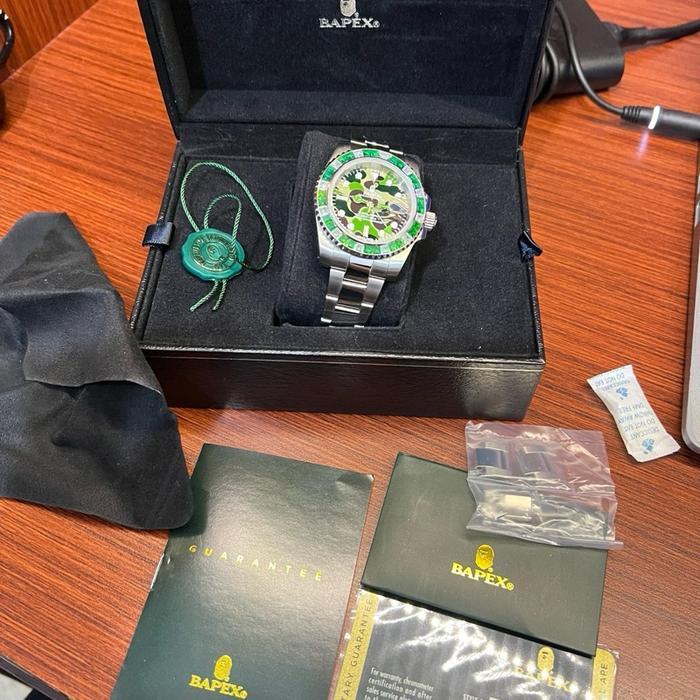 ORIGINAL Bape Watch Type 2 Bapex ABC CAMO Crystal Stone M READY STOCK