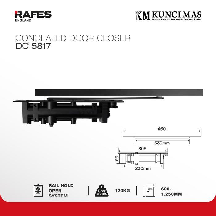 RAFES DOOR CONCEALED DOOR CLOSER - RAFES DOOR CLOSER TANAM - PENAHAN PINTU - BEBAN PINTU HINGGA
