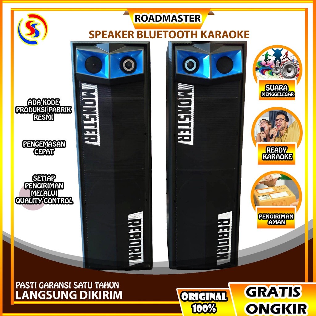 SPEAKER KARAOKE SPEAKER BLUETOOTH SPEAKER BLUETOOTH BASS SPEAKER ACTIVE ROADMASTER 210 REBORN GARANS