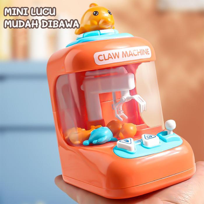 Diskon Besar Mesin Menangkap Boneka Mini Mainan Interaktif dengan Lampu Mesin Menangkap Boneka Mini