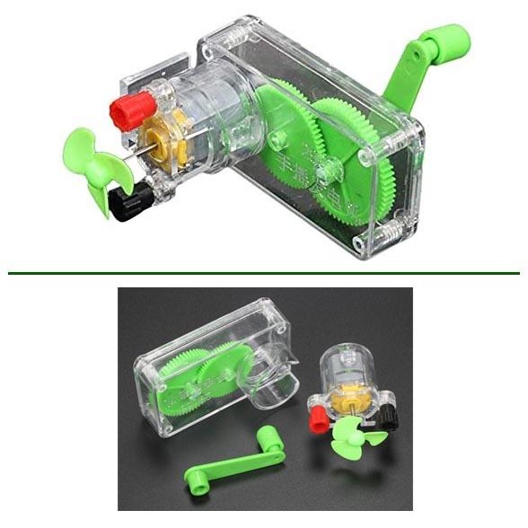 DIY GENERATOR LISTRIK TANGAN - HAND CRANK ELECTRICITY GENERATOR TOY