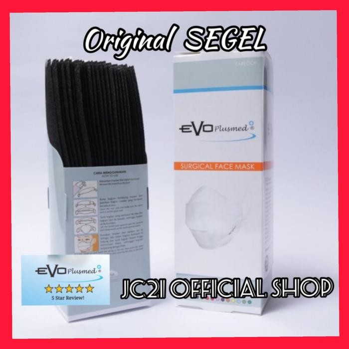 New Masker Evo Plusmed Hitam isi 25 pcs