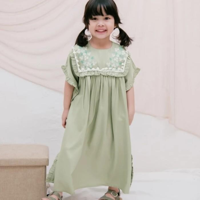 (Good) Kaftan Raya , Dress kaftan twill anak perempuan