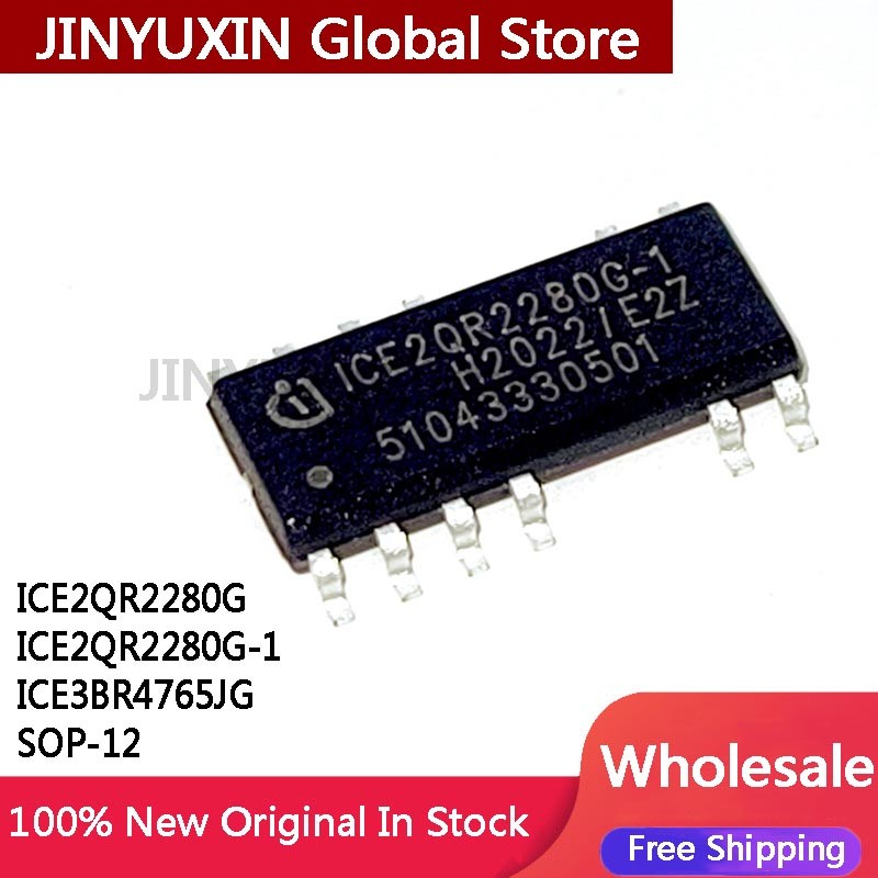 5Pcs ICE2QR2280 ICE2QR2280G ICE2QR2280G-1 ICE3BR4765JG SOP-12 IC In Stock Wholesale