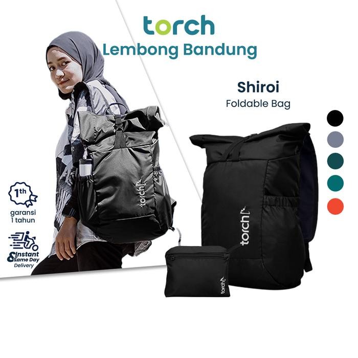 DISKON TORCH Shiroi Tas Ransel Lipat Pria Wanita Tahan 19+2 Liter READY STOCK