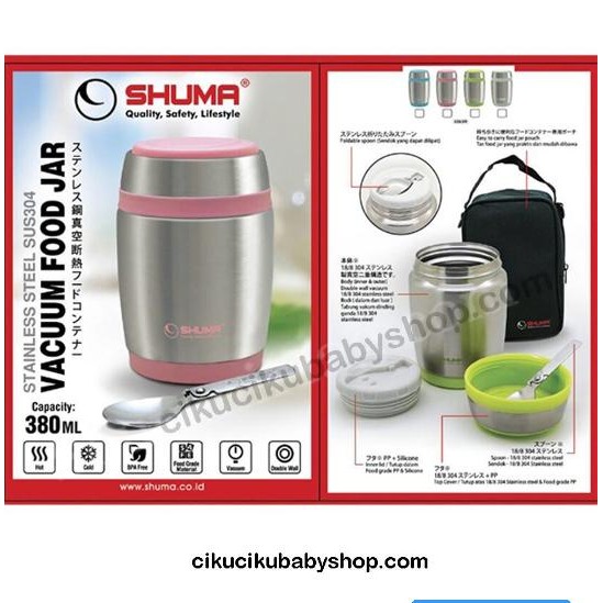 Shuma Vacum food Jar 380ml / rantang