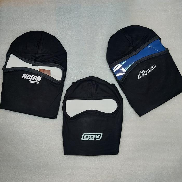 balaclava hitam / masker polos hitam / masker biker motif