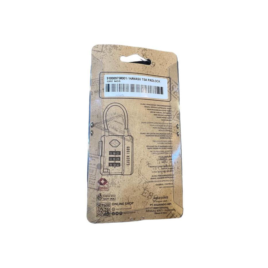 Onmarket Gembok Travel Eiger Havasu Tsa Padlock - Gembok Koper Tsa