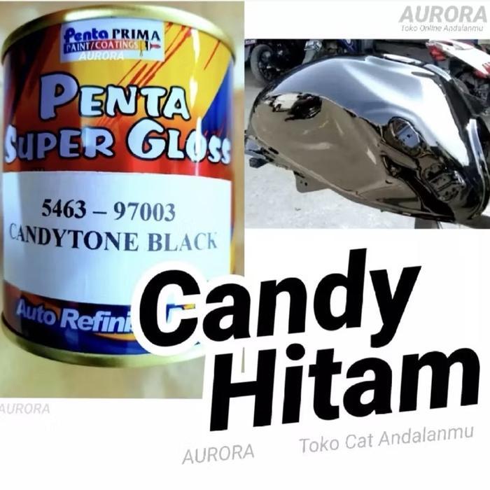 Cat Penta Super Gloss Candytone Black 200ml Candy Tone Hitam / Duco Transparan Sepeda Motor Mobil