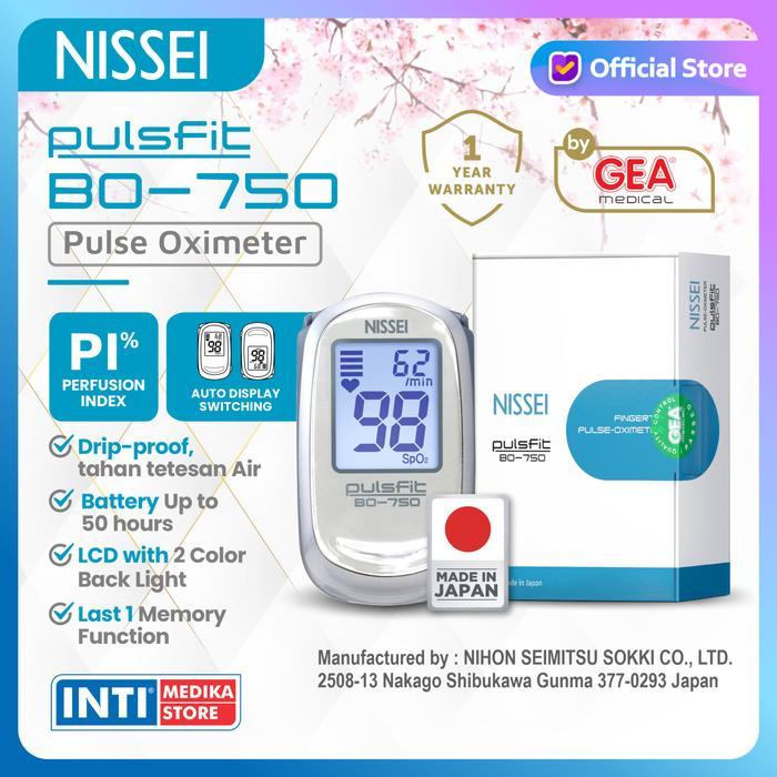 NISSEI JPN - Pulse Oxymeter Pulsfit BO750 Alat Ukur Saturasi Oksigen