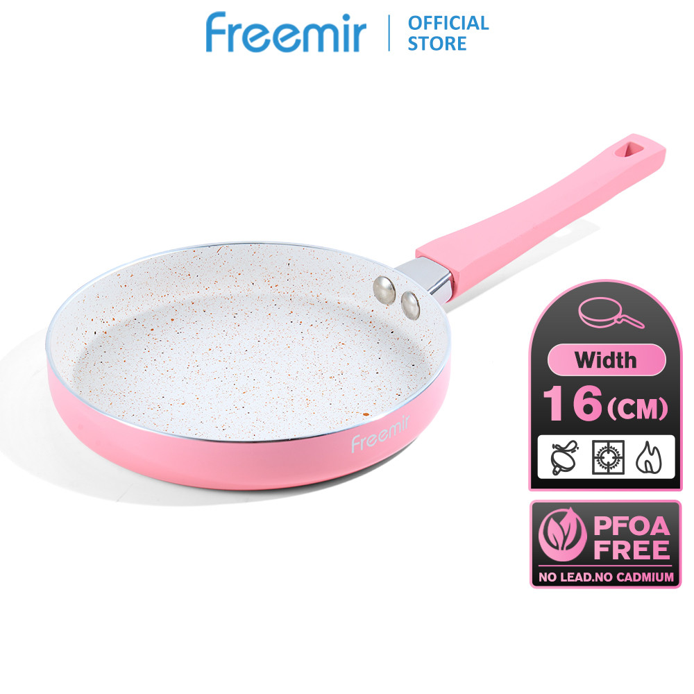freemir Wajan Anti Lengket Ukuran 16 cm Warna Pink Aesthetic Untuk Kompor Gas Perlengkapan Masak Dap