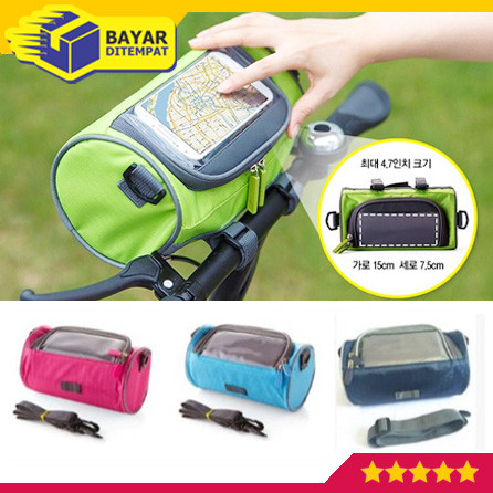 Tas Sepeda Stang Setir Stir Bagian Depan Sepeda Lipat MTB Gunung Bisa Jadi Tas Selempang Produk Impo