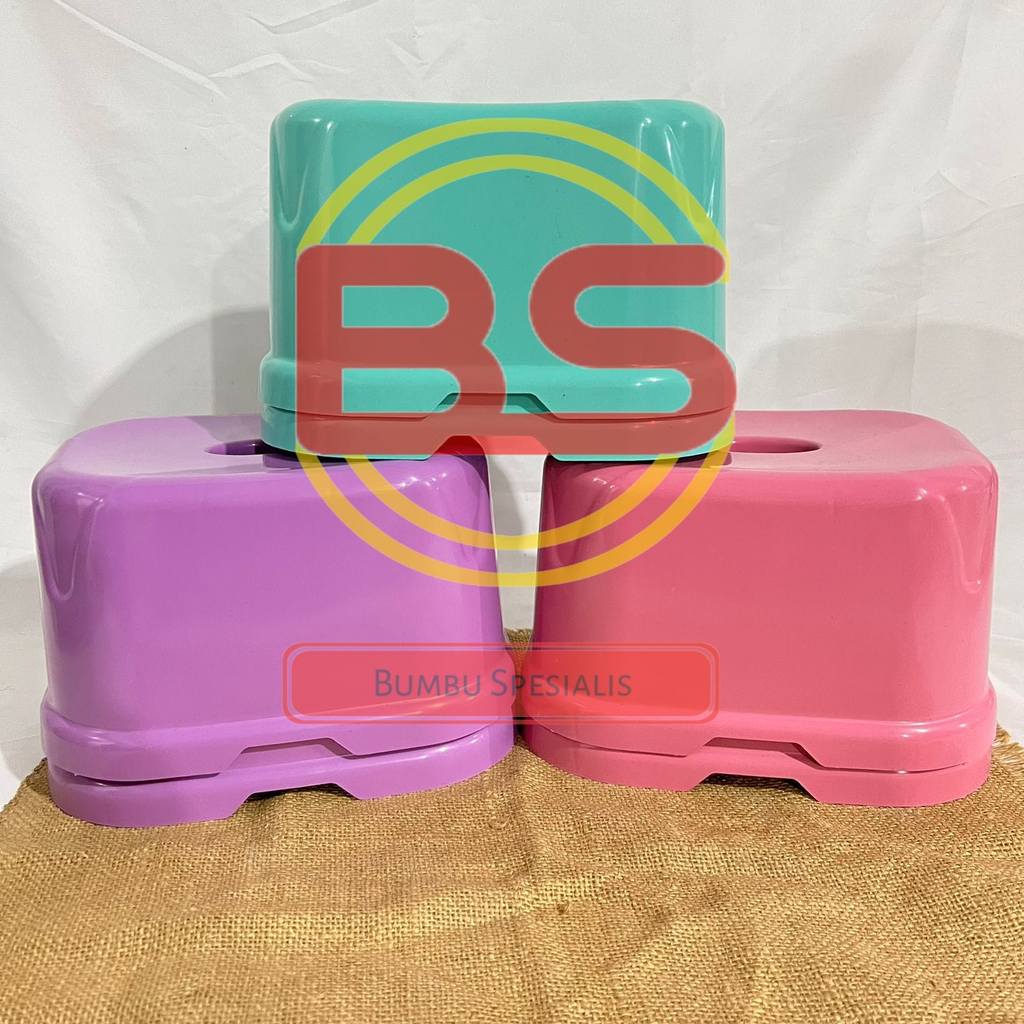 Bangku Jengkok Kotak / Bangkok Duduk / Jengkok Plastik Multifungsi