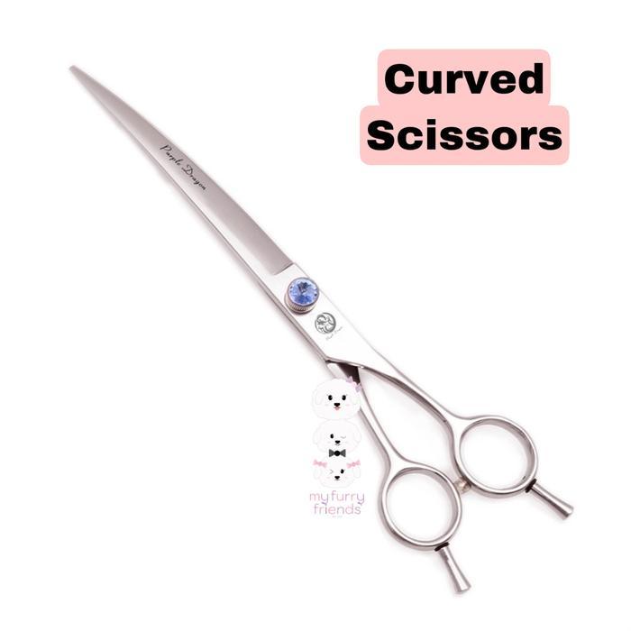 Pet Grooming Scissors Set Purple Dragon 7Inch Premium Quality