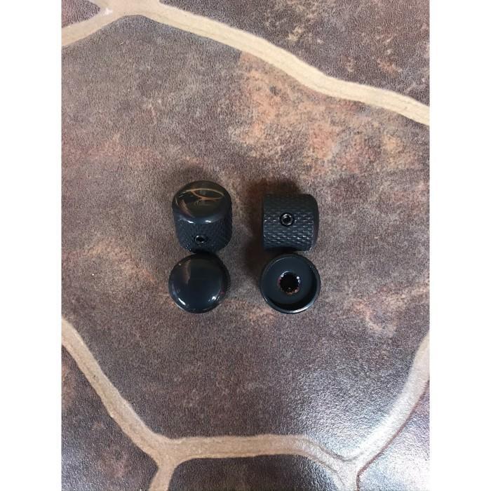 Black Knob Dome Potensio Volume Tone Gitar Bass Locking Screw Kunci L #Gratisongkir