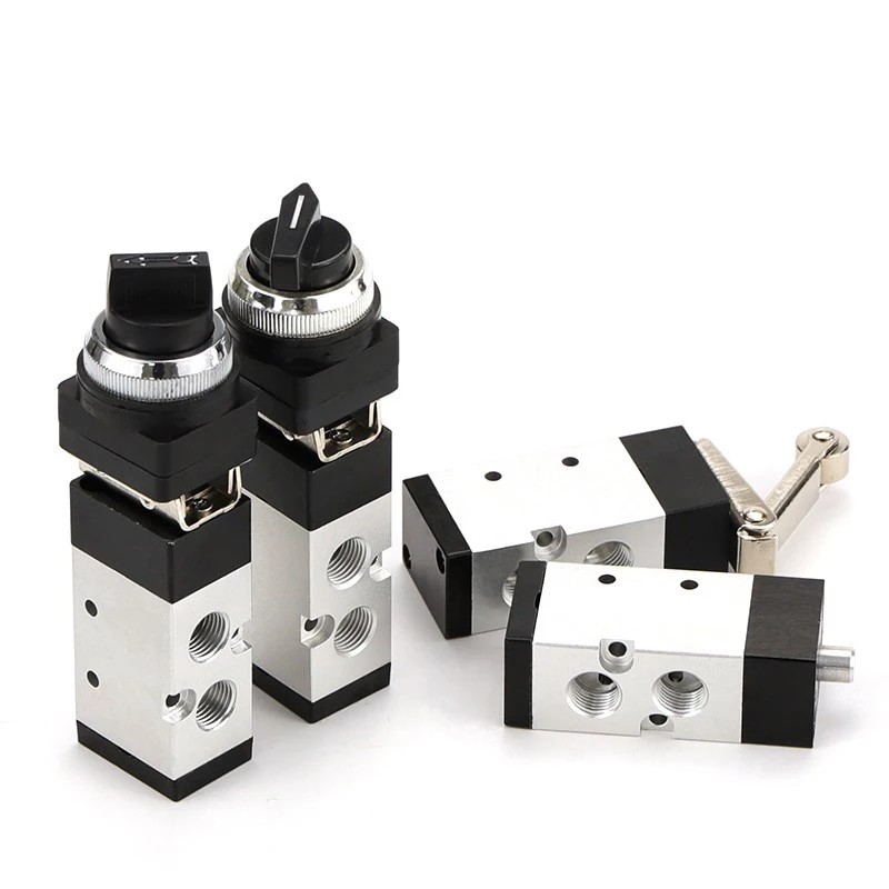 Pneumatic Mechanical Valve 2 Position 5 Way Manual Valve Air Switch Control Valve Push Button
