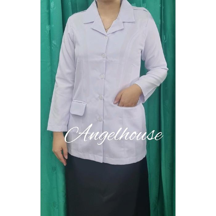 PREMIUM Seragam Dinas BAJU PDH PUTIH PPPK / ASN P3K/ ASN / PNS /GURU/DINKES PUTIH WANITA