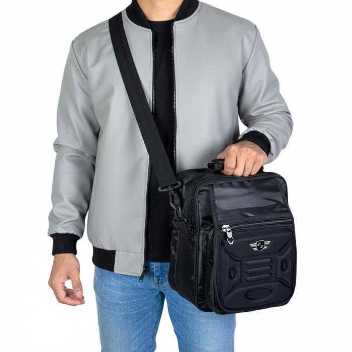 Eiger - Tas Selempang Pria Tas Kantor Bahan Poliester Original Santer