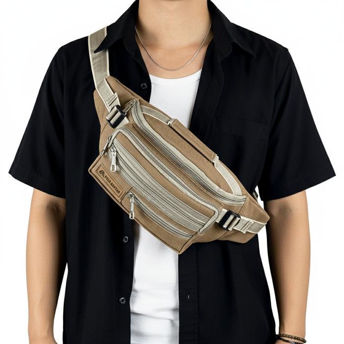 Eiger - Amstar -Waistbag Tas Pinggang Kanvas Tas Selempang Pria