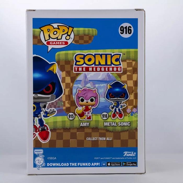 HOT SALE FUNKO POP FIGURES GAMES SONIC THE HEDGEHOG METAL SONIC #916 VINYL FIGURE COLLECTIBLE