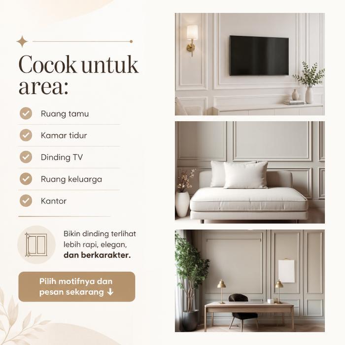 List Wall Moulding Pvc Ukiran Dinding 2,4 Meter