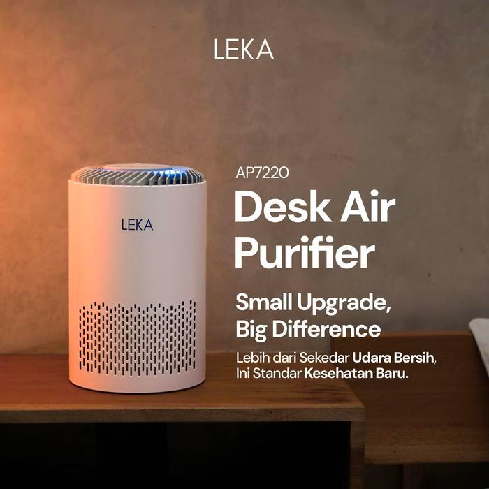 LEKA - AP7220 Desk Air Purifier - Pembersih Udara Mini Ringkas True HEPA13