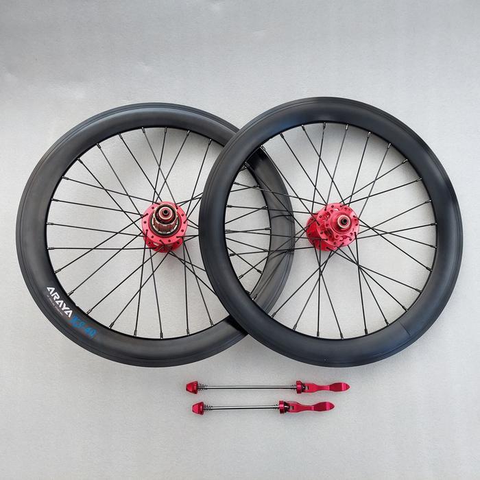 Hubset RAZE Pro discbrake Wheelset 20inch Erto 406 RAZE Rims Brake 406
