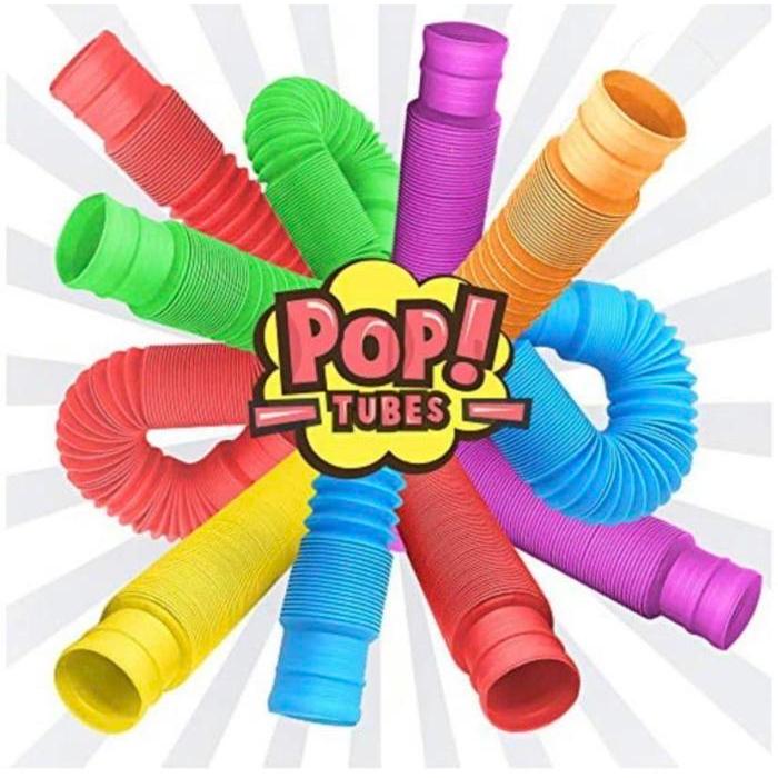 Pop Tubes Tube Sensory Fidget Toys Mainan Anak Pop It Its 2021