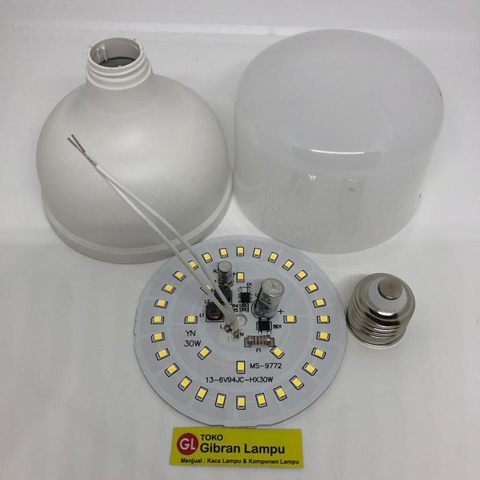 Paket Lampu LED 40 Watt Rakitan Polos - Rakit Satu Set Lampu LED Tanpa Merk - Komponen Merakit LED