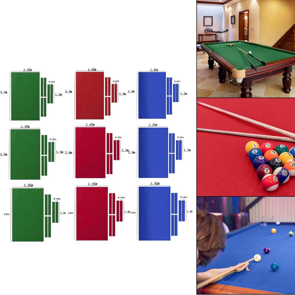 Billiard Pool Table Cloth 7ft/8ft/9ft Pool Table Cushion Set Billiard Cloth Professional Pool Table