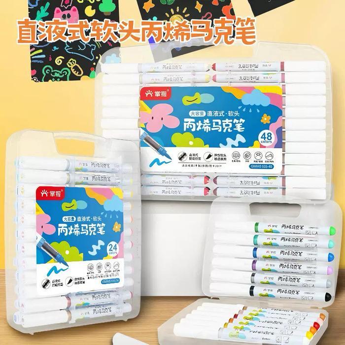 60 WarnaAcrylic Brush Marker Grasp Tabung / Cat Akrilik Kuas Gmm5105