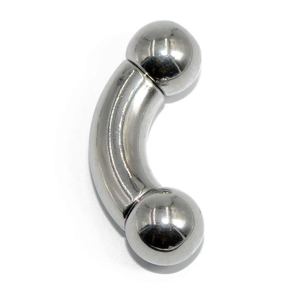 1Pc Big Size Stainless Steel Straight Barbell Rings Curved Banana Penis Tragus Ear Piercing PA