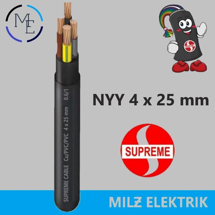 Kabel Nyy 4X25Mm Supreme Kabel Tufur Nyy 4X25 Supreme Hitam Terbaru 