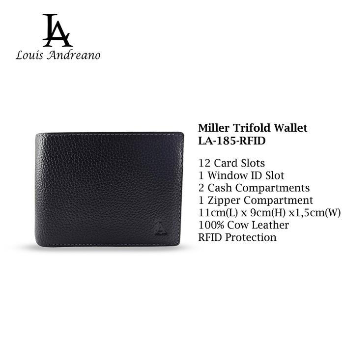 Louis Andreano LA-185 Dompet Pria Trifold RFID