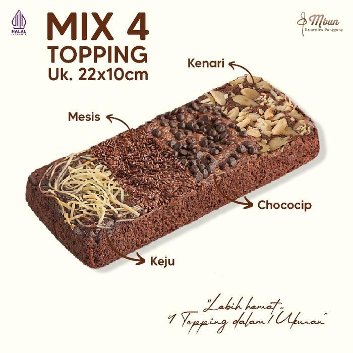 Mbun Brownies Panggang Mix Topping ukr 22x10 Mbun Brownies Panggang Brownies Melted Fudgy Brownies