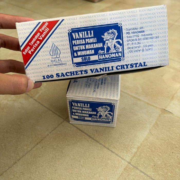 HEMAT 1box (100sachet) Hanoman Vanilli Perisa untuk Makanan dan Minuman