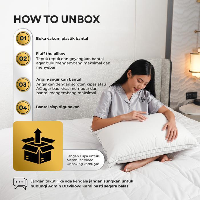 DDPillow / Bantal Hotel Bintang 5 Bulu Angsa Asli, Type King Silver Bantal 100% Bulu Angsa Asli