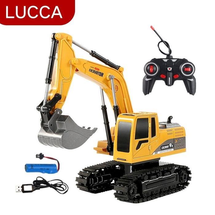 Miniso Toys - Rc Ekskavator Remote Control Mainan Excavator Rc 6 Channel 1:24 Bahan Paduan Heavy