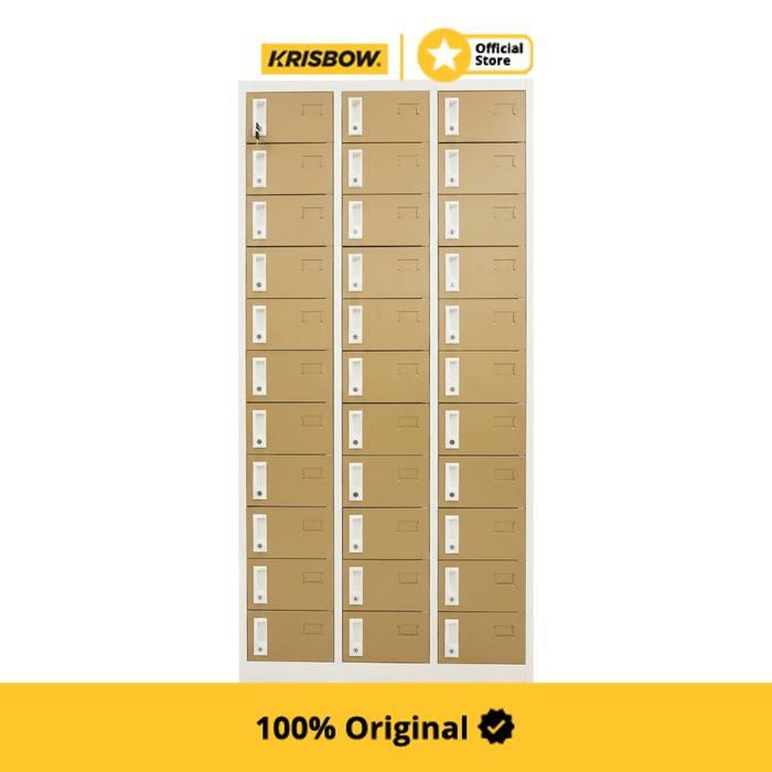 Krisbow Loker 33 Pintu - Cokelat Lemari Loker Kabinet Locker Storage Pintu Locker Cabinet