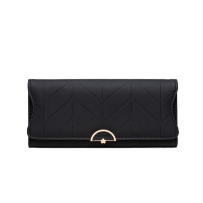 Elizabeth Collection - Dompet Lipat Panjang Wa514P3 Premium Korea Wanita Pesta Prettyzys Kulit Pink