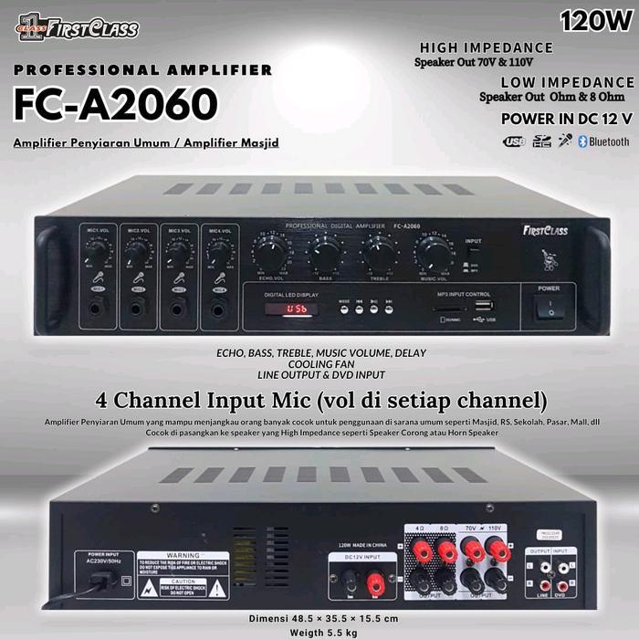 AMPLIFIER CORONG FIRSTCLASS / AMPLIFIER UNTUK MASJID FC A2060 / FC-A2060 / FCA 2060
