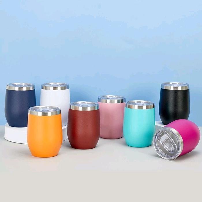Mug Telor Stainless Custom Mug Promosi Cangkir Stainless 360ml Kapasitas Besar untuk Minuman