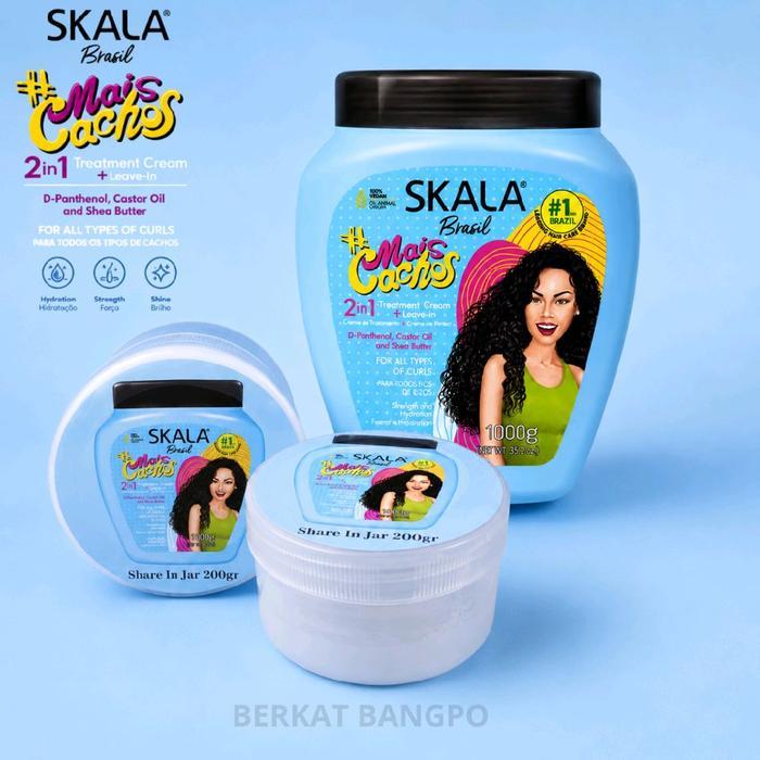 [Share In Jar 200g] - SKALA Brazil Mais Cachos 2in1 ORIGINAL 2in1 Treatment + Leave-In Curly Hair
