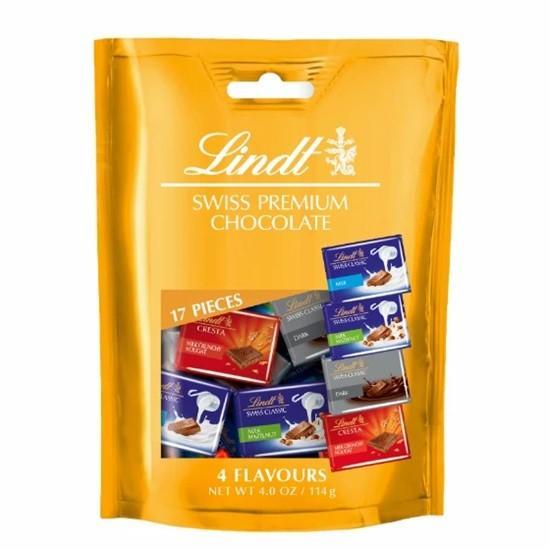 YUMMY LINDT Swiss Premium Chocolate Assorted Napolitains Bag Eropa