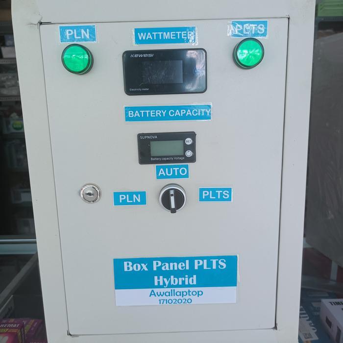 Ready Stok EM paket lengkap box panel PLTS otomatis 3000W with ATS LVD panel surya