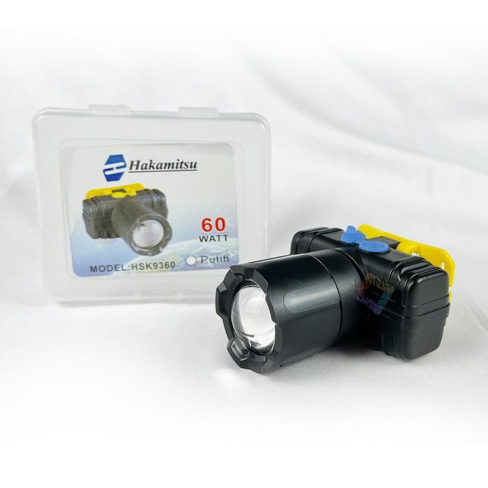 Senter Kepala Headlight Led / Senter Kepala Travel / Senter Kepala Charger Hsk-9360 Led Putih
