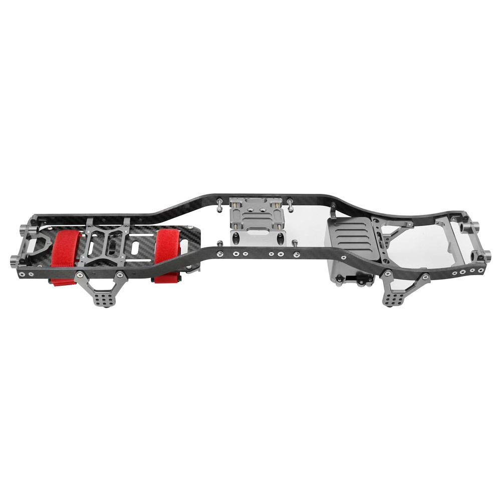 110 RC Crawler Carbon Fiber Girder 4MM C Metal Car Chassis Frame Body Kit Parts For Axial SCX10 II