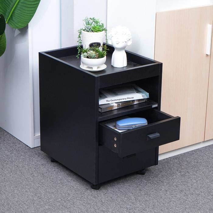 Informa Levi Laci Kantor 2 Tingkat - Hitam Filing Cabinet Lemari Arsip Kabinet Berkas Penyimpanan