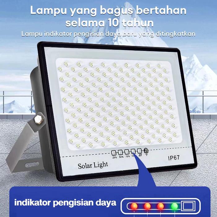 Lampu taman luar ruangan bertenaga surya, hidup/mati otomatis, lampu luar ruangan bertenaga surya