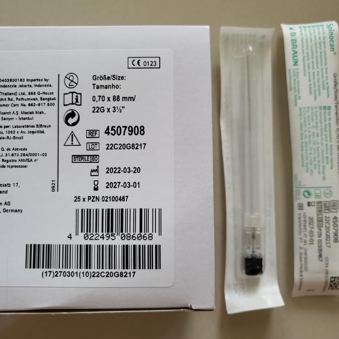 Spinocan 22 Bbraun / Spinocan 22G Bbraun / Spinal Needle 22G
